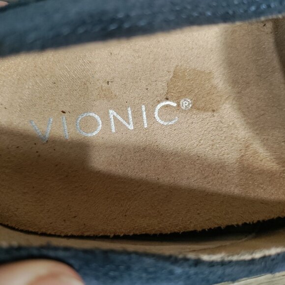 Vionic Blue Suede Shelby Elastic Straps Women's Mary Jane Shoes Size 11 - Picture 7 of 9